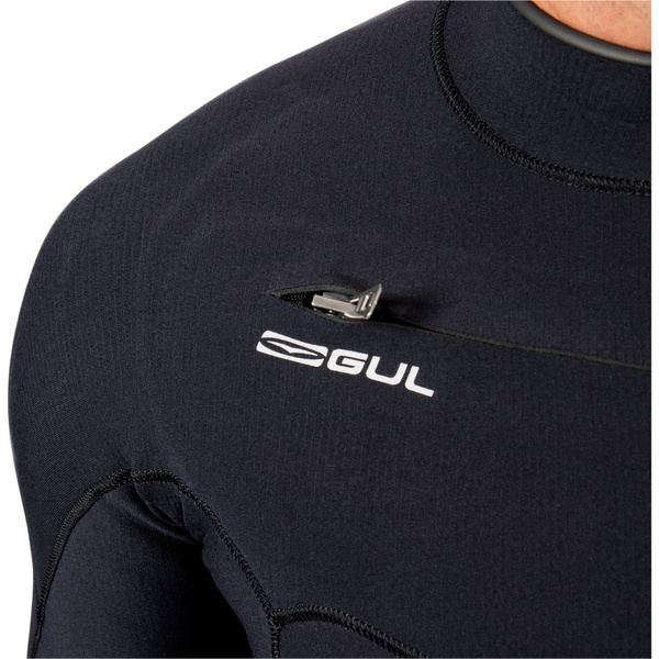 2026 Gul Mens Yulex Flexor 5/4mm Chest Zip Wetsuit FX1221-BKBK - Black